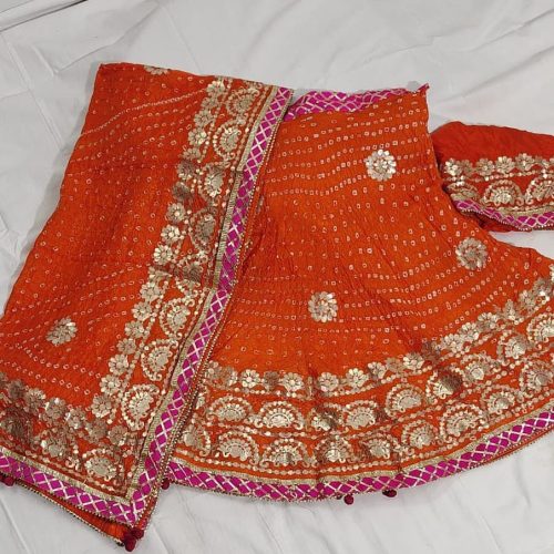 Bandhej Silk Lehenga Set - Image 8