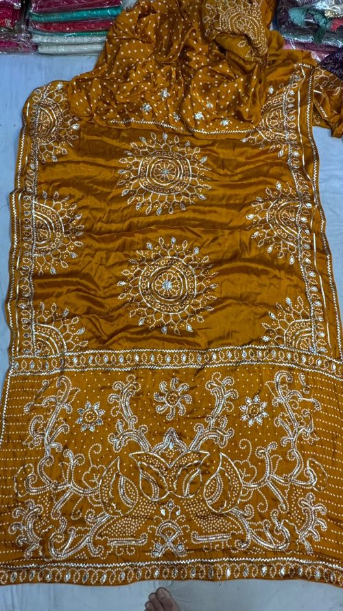 Designer Silk Saree with Embroidery - Image 6