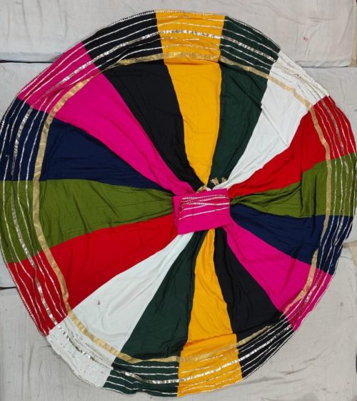 Navratri Special Multi-Colour Riyon Lehenga - Image 3