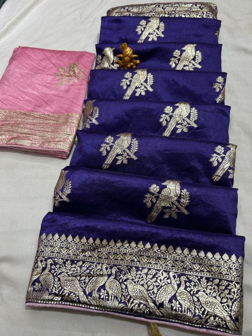 Silk Saree with Heavy Zari Weaving - Image 7