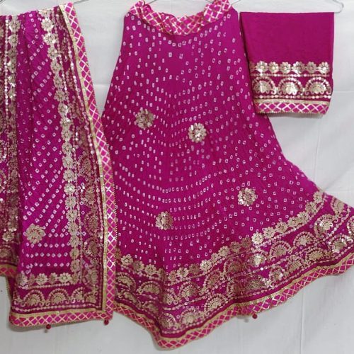 Bandhej Silk Lehenga Set - Image 7
