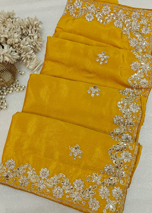 Chinon Lehenga with Jari & Sequin Work Blouse