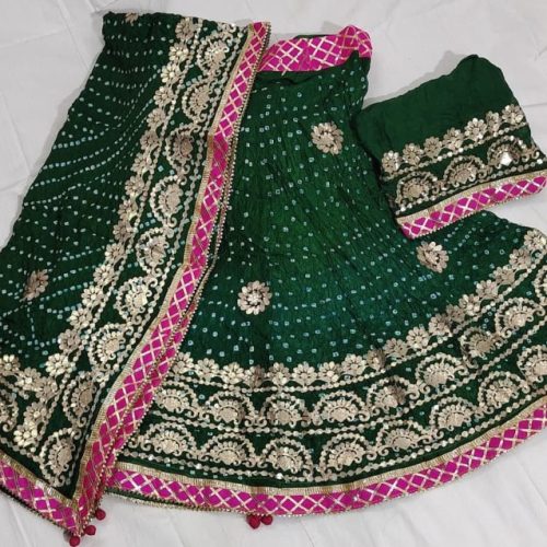 Bandhej Silk Lehenga Set - Image 2