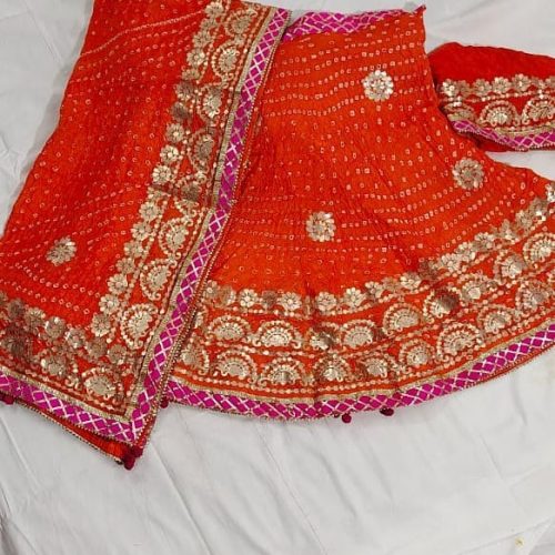 Bandhej Silk Lehenga Set - Image 5