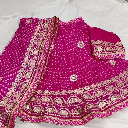 Bandhej Silk Lehenga Set - Image 3