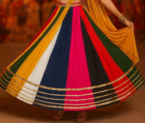 Navratri Special Multi-Colour Riyon Lehenga