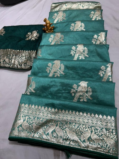 Silk Saree with Heavy Zari Weaving
