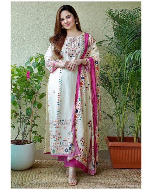 white kurti set for women